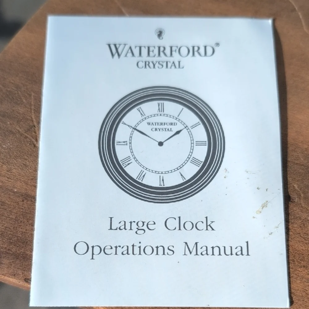 Waterford Crystal Desktop Timepiece with Silver and Gold Details